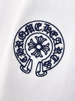 MAILLOT CHROME HEARTS BLANC & BLEU MARINE