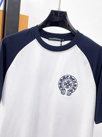 MAILLOT CHROME HEARTS BLANC & BLEU MARINE